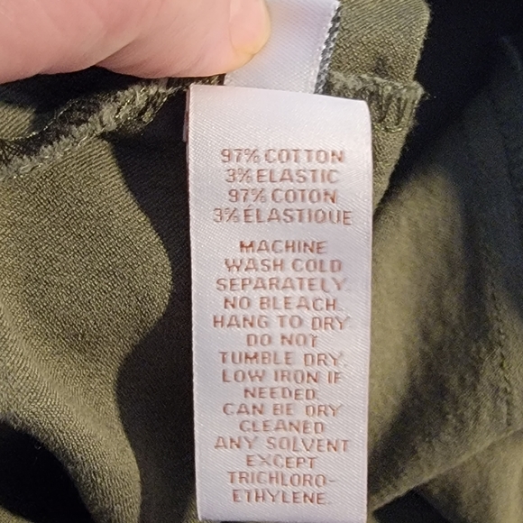 Scripted Olive Green Cropped Boho Ruffled Flair Leg Trouser Pants Size 8 - Picture 13 of 14